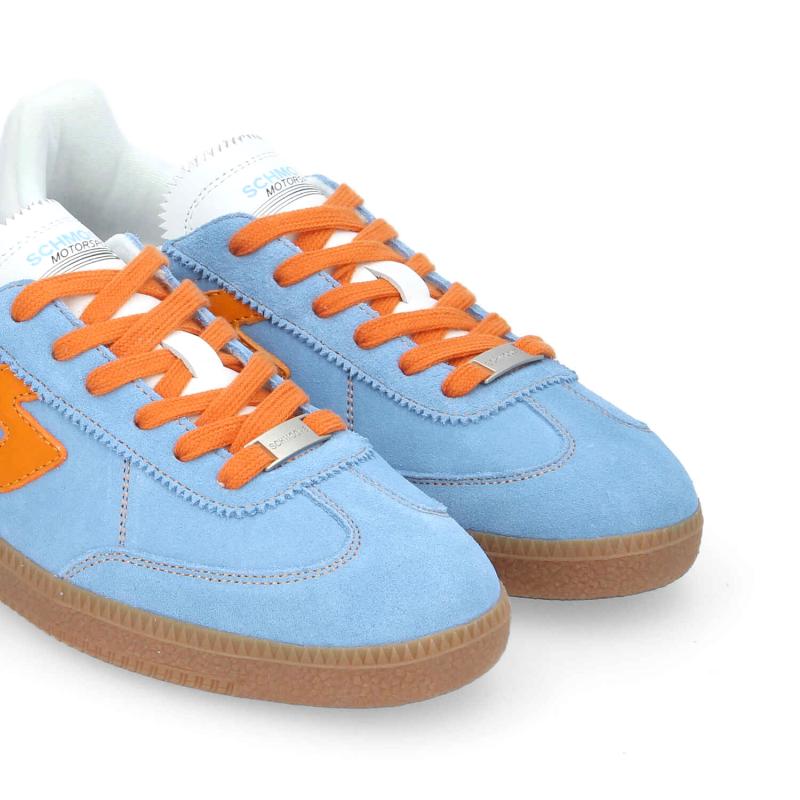 SHEFFIELD JOGGER M - SUEDE/NAPPA - BLEU/ORANGE